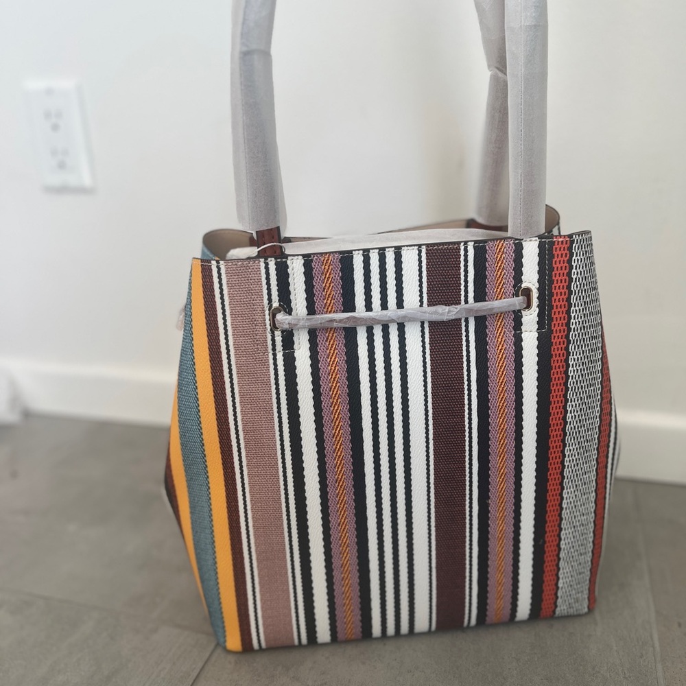 Striped Multicolor Tote Burch Bag - Picture 2 of 3